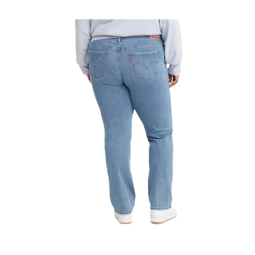 Levis Womens Classic Straight Leg Jeans Light Wash Blue Denim Size 18